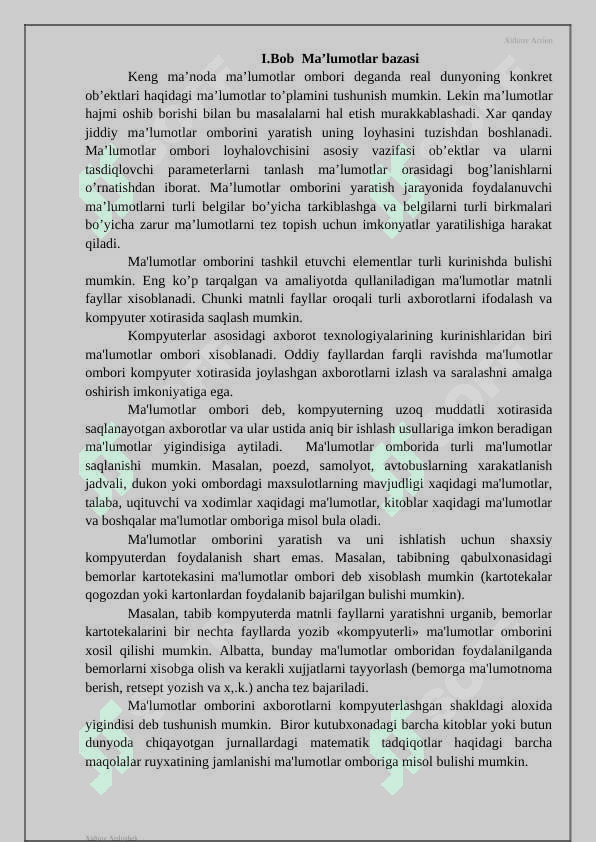 Kollej ma'lumotlar bazasini yaratish 4