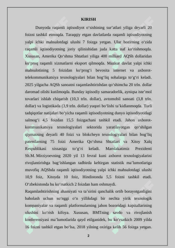 Milliy iqtisodiyotda raqamli iqtisodiyotni qo’llash 2