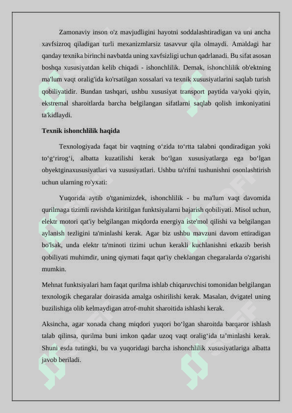 Elektron qurilmalarning uzluksiz ishlashi tavsiflarini hisoblash uchun ishonvhlilik ko’rsatkichlari 2