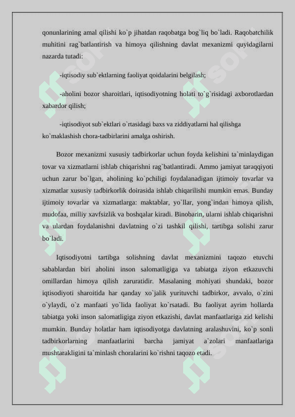 Milliy iqtisodiyotni tartibga solishda davlat dasturiy rivojlantirish usulidan foydalanishi 5