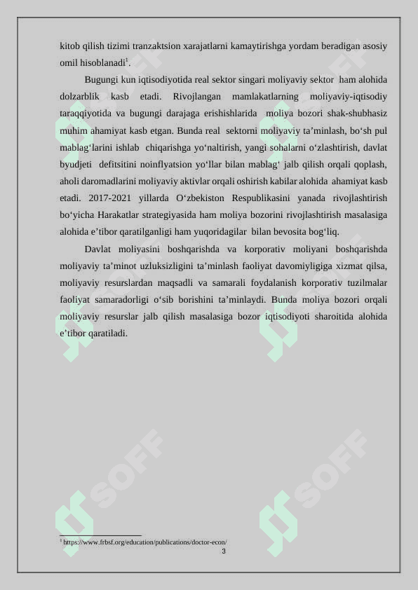 Moliya bozorining iqtisodiy mohiyati, ahamiyatli 3