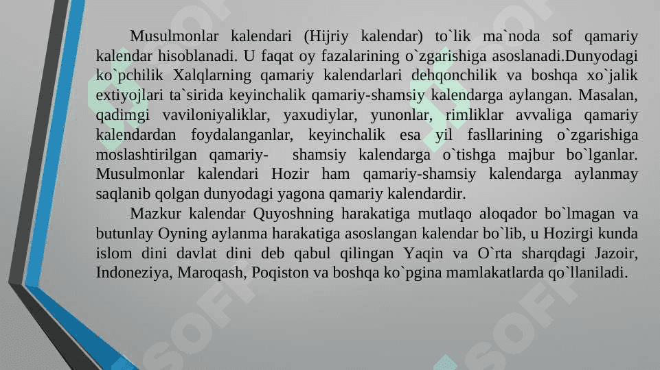 Musulmonlar kalendari. Hijriy yil hisobi 3