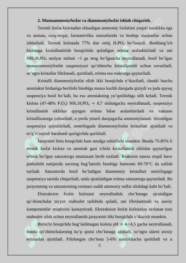 O’zbekiston respublikasi oliy va o’rta maxsus ta’lim vazirligi n 5