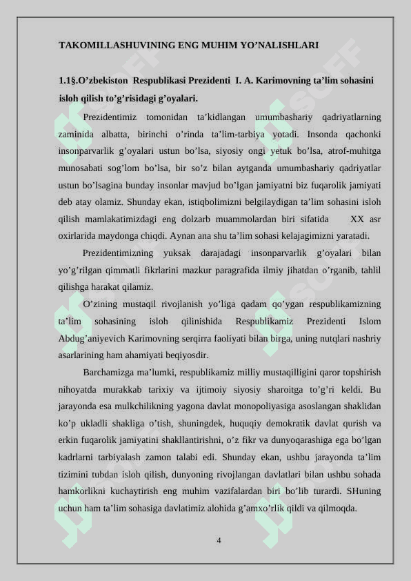 O’zbekiston respublikasi ta’lim tizimidagi islohatlar yutuq va istiqboli 4