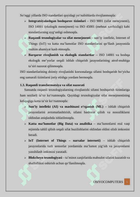BIRINCHI DARAJALI JARAYONLAR VA TIZIM JARAYONLARINING FARQLARI 6