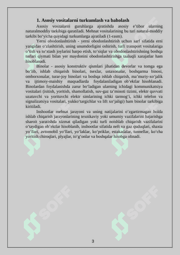Asosiy vositalarni turkumlash va baholash 3