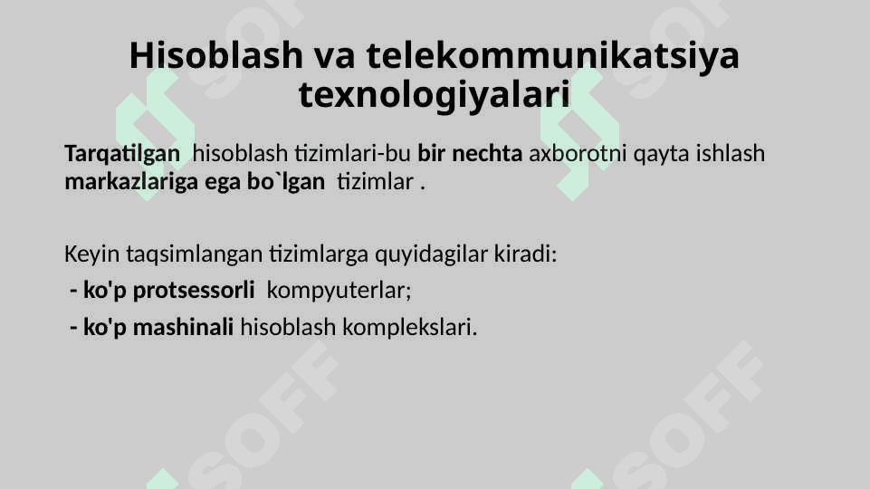 KOMPYUTERNING TIZIMLARINING ARXITEKTURASI 5