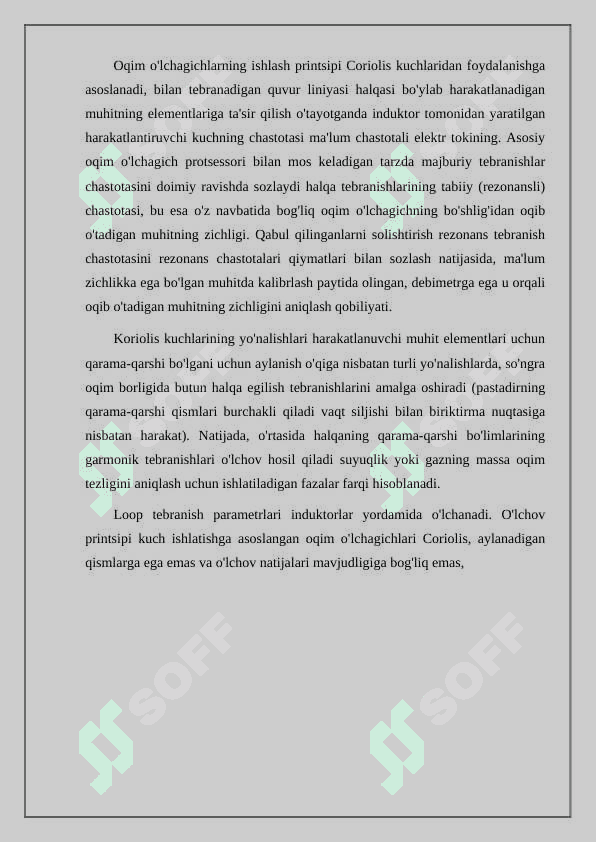 Sarf o’lchash tizimlari 6