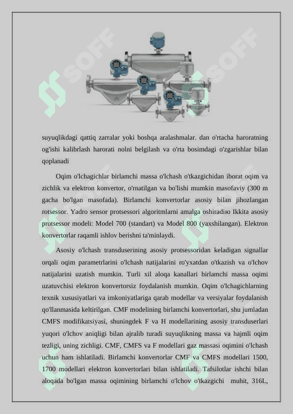 Sarf o’lchash tizimlari 7
