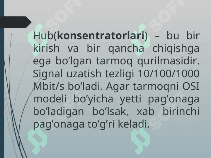 Oddiy tarmoqni Hub(konsentrator) yordamida qurish Cisco programmasida loyihalashni o’rganish 2
