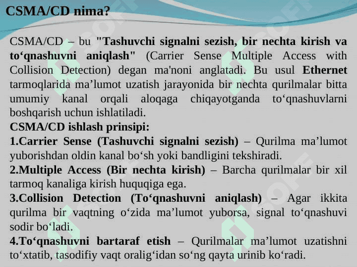 Ethernet tarmog’i. 4