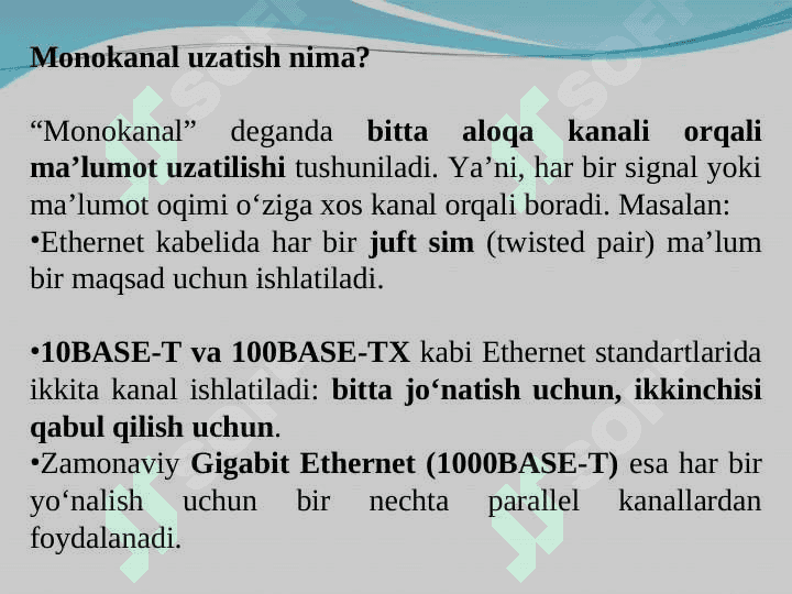 Ethernet tarmog’i. 8