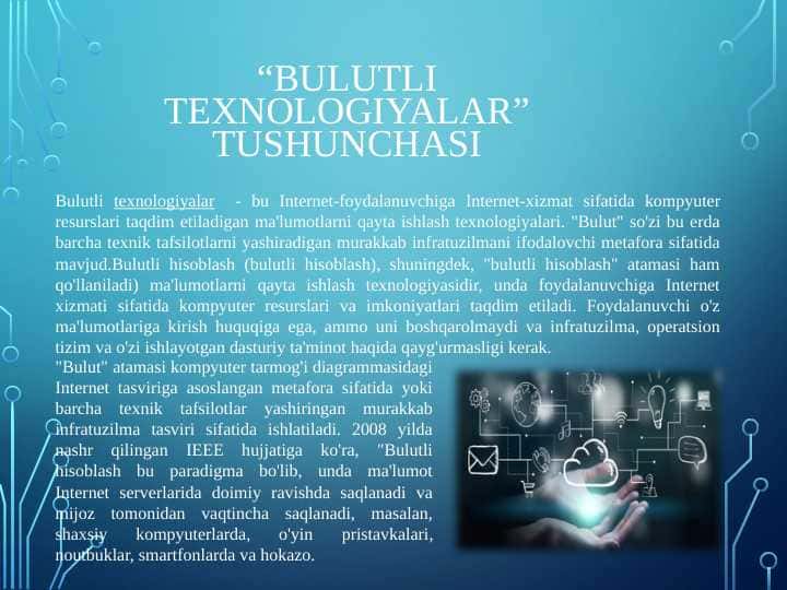 Bulutli ma’lumotlarni saqlash