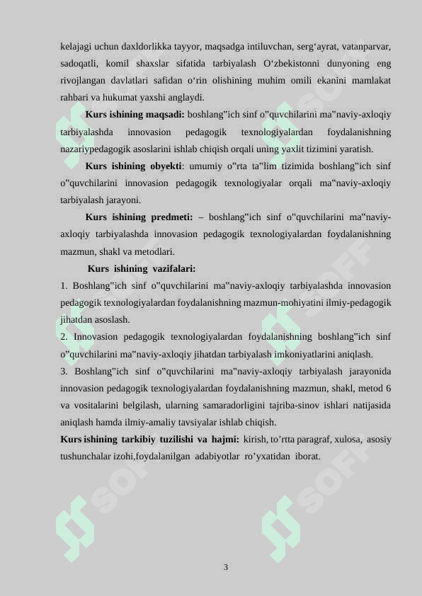 TARBIYAVIY TADBIRLAR VOSITASIDA BOSHLANG’ICH SINF O’QUVCHILARIGA MA’NAVIY-AXLOQIY TARBIYA BERISH-NING PEDAGOGIK AHAMIYATI 3