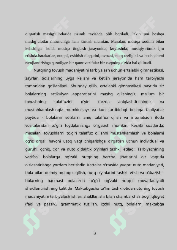 TOVUSHLARNING TO'G'RI TALAFFUZI YUZASIDAN OLIB BORILADIGAN ISHLAR MAZMUNI 3