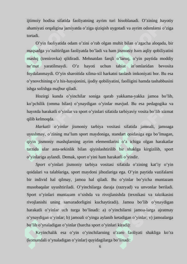 JISMONIY TARBIYA VOSITALARINING UMUMIY TAVSIFI 6