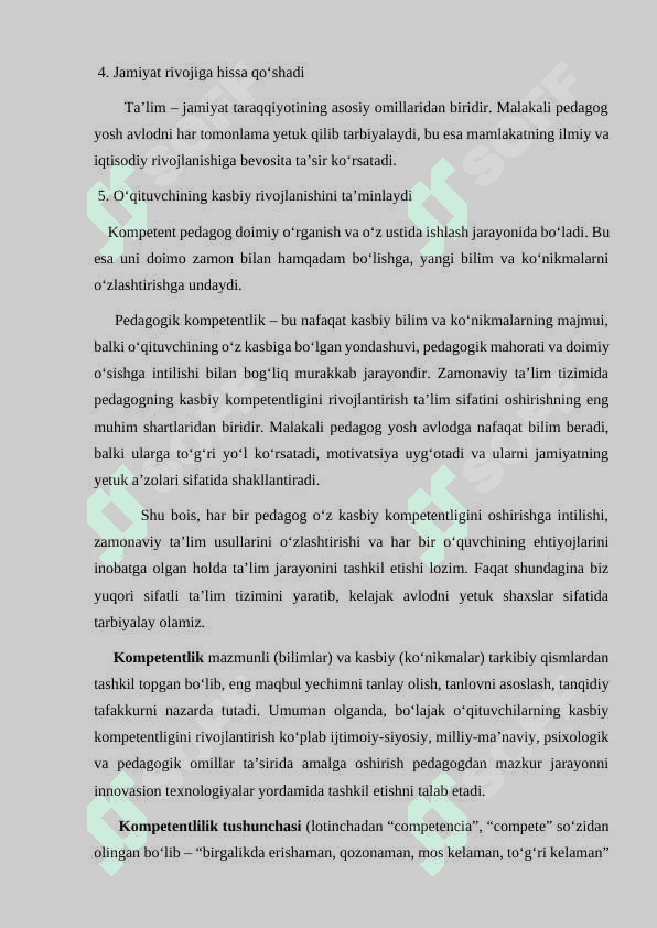 PEDAGOGNING KASBIY KOMPETENTLIGI 6