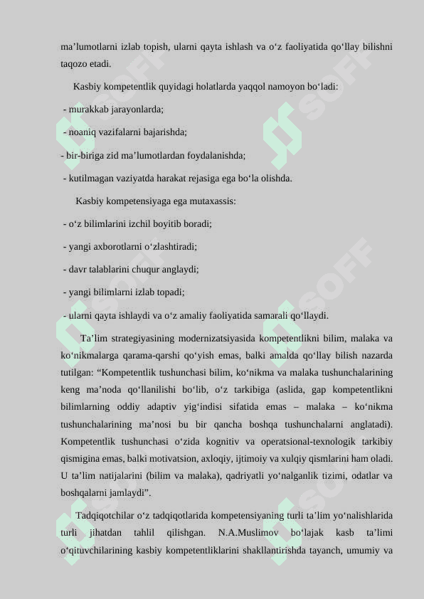 PEDAGOGNING KASBIY KOMPETENTLIGI 8