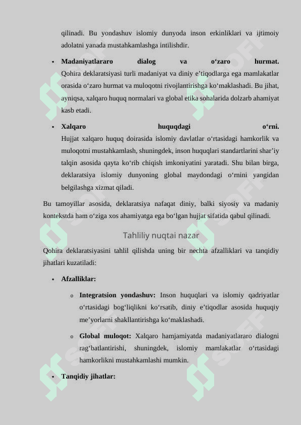 QOHIRA DEKLARATSIYASI TARIXI VA MAZMUNI 2
