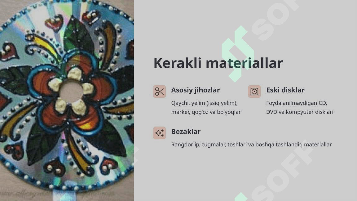 Eski disklardan turli buyumlar yasash 3