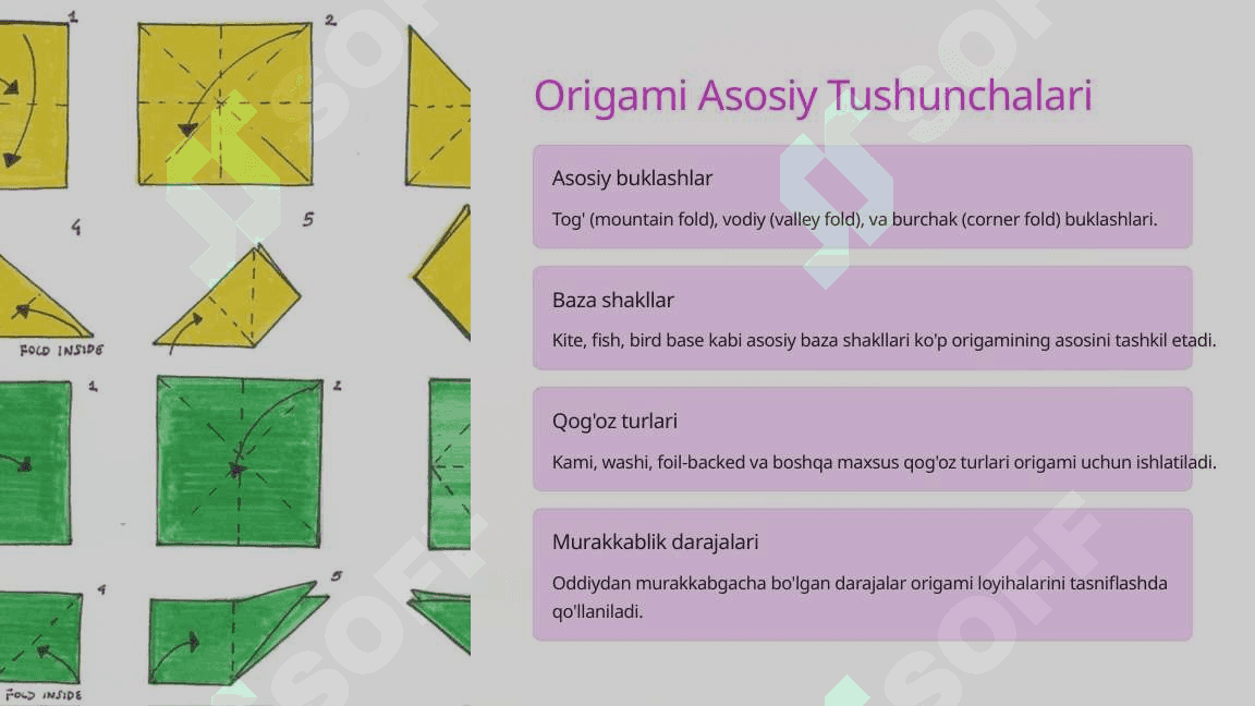 Origami Usulida Hayvonlarni Yasash Sanati 4