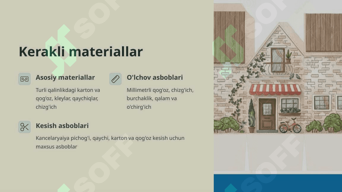 Texnologiya fanidan Qogoz va kartondan 3D uy maketini yasash 3