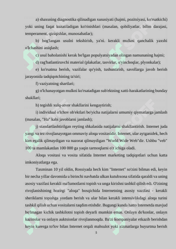 Internetdagi testlar: yangi muammolari va istiqbollari 5