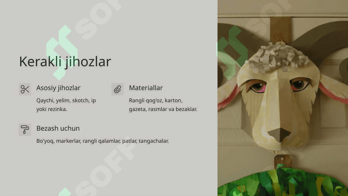 Karton va rangli qog'ozdan teatr niqoblari yasash 3