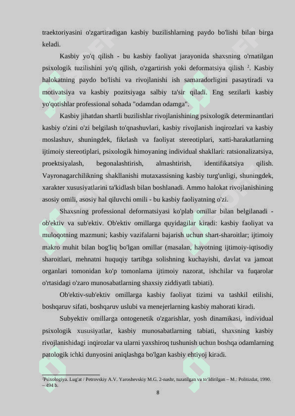 Kasbiy faoliyatda hissiy toliqishni oldini olishni psixoprofilaktik asoslari 7