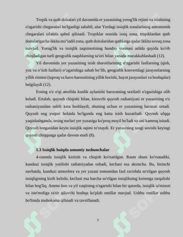 Issiqlik va yorug’lik KURS ISHI 7