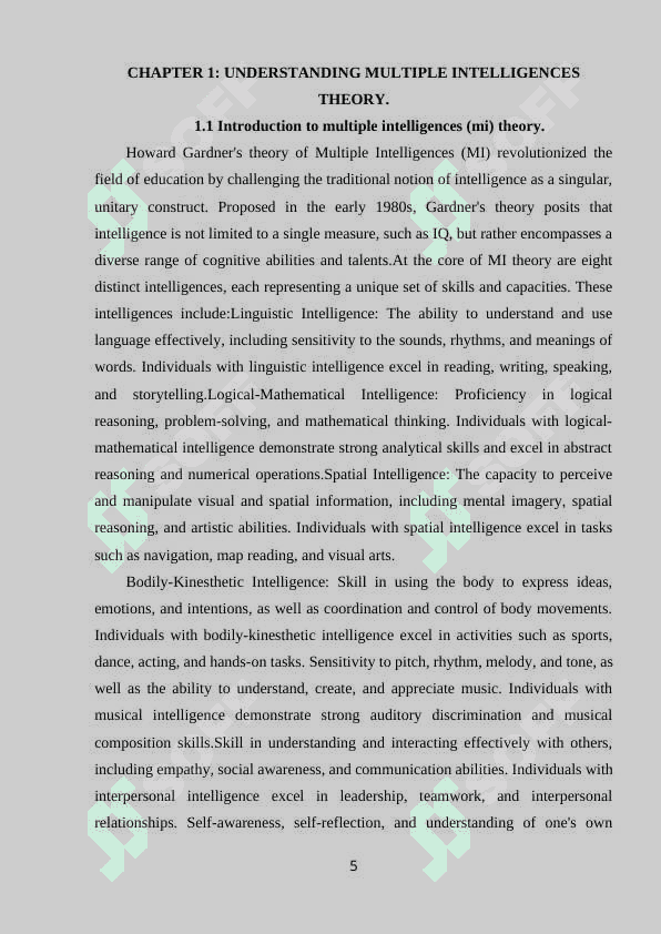 THE WAYS OF APPLICATION OF THE MULTIPLE INTELLIGENCES THEORY IN ELT 4