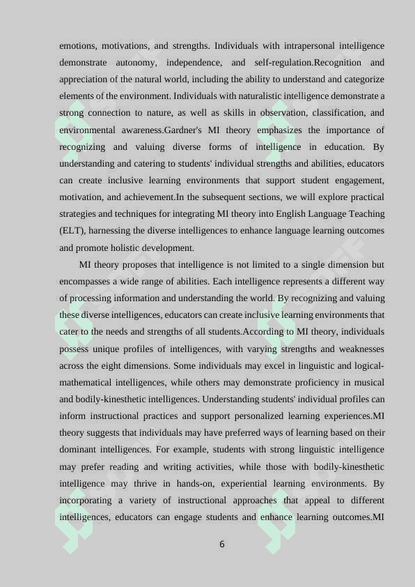THE WAYS OF APPLICATION OF THE MULTIPLE INTELLIGENCES THEORY IN ELT 5