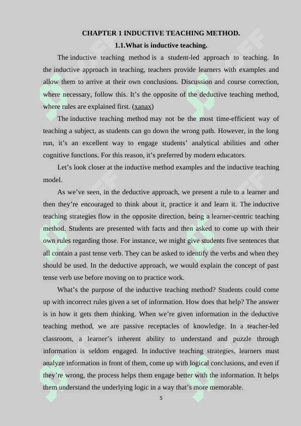INDUCTIVE TEACHING AND LEARNING 5