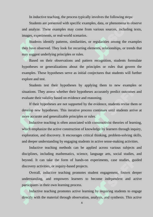 INDUCTIVE TEACHING AND LEARNING 6