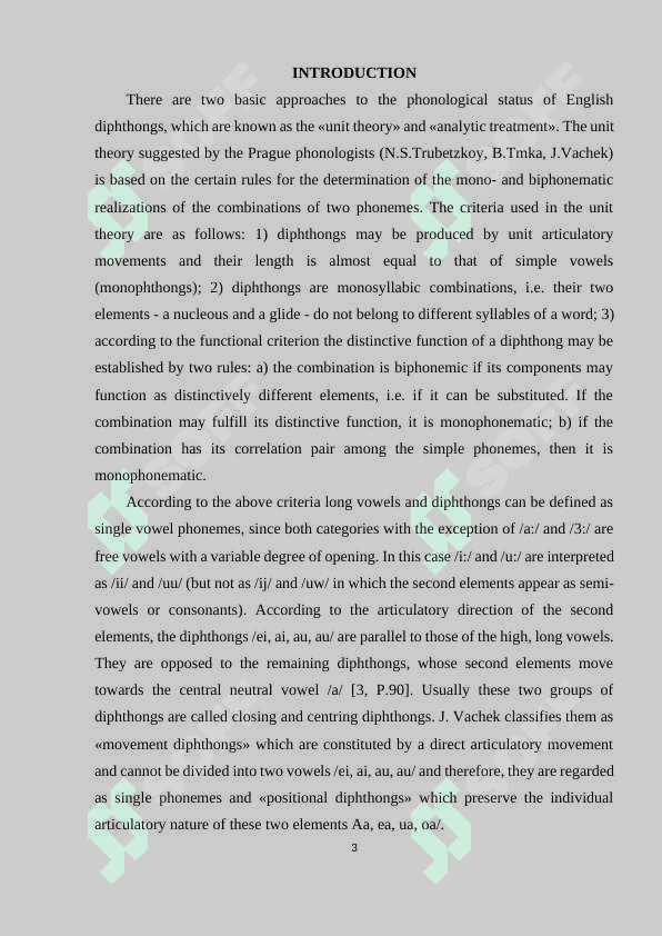 THE PHONOLOGICAL STATUS OF DIPHTHONGS 2
