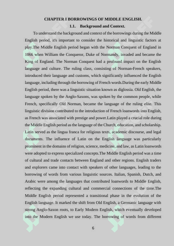 BORROWINGS OF MIDDLE ENGLISH PERIOD 5