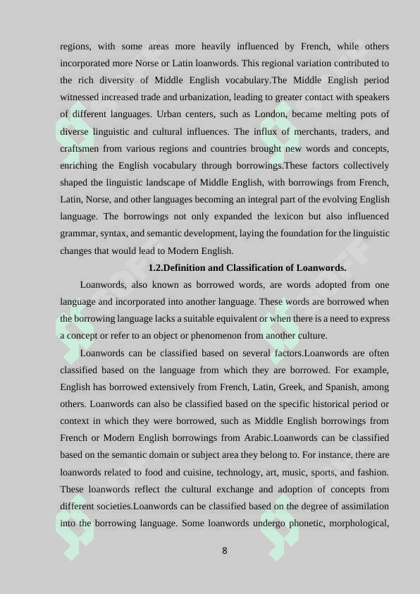 BORROWINGS OF MIDDLE ENGLISH PERIOD 7