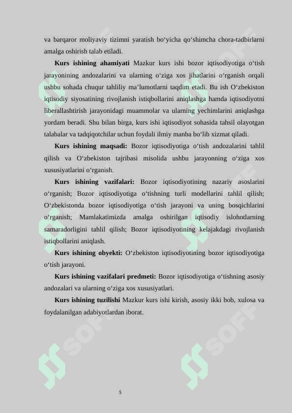 Bozor iqtisodiyotiga o‘tishning andozalari va ularning o‘ziga xos xususiyatlari 5