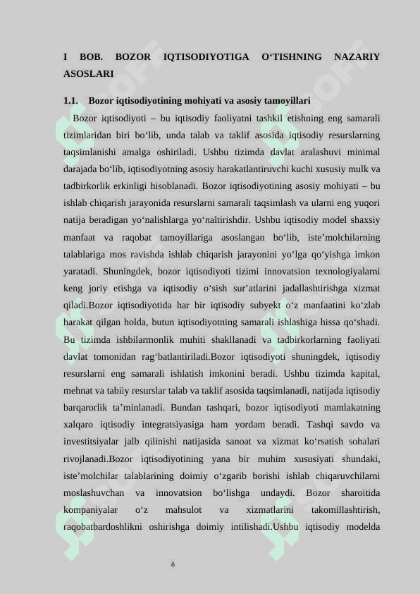 Bozor iqtisodiyotiga o‘tishning andozalari va ularning o‘ziga xos xususiyatlari 6
