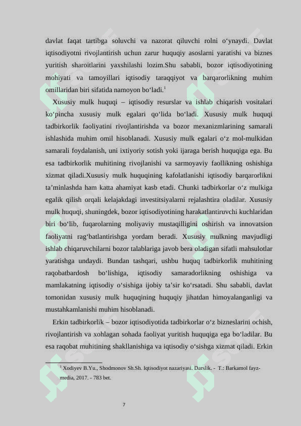 Bozor iqtisodiyotiga o‘tishning andozalari va ularning o‘ziga xos xususiyatlari 7