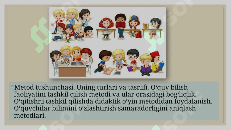 “Matematika o’qitish metodikasi” fani tuzilishining o’ziga xos xususiyatlari, uning mazmuni. DTS, matematikadan dastur va darsliklarning sinflar kesimida tahlili. 4