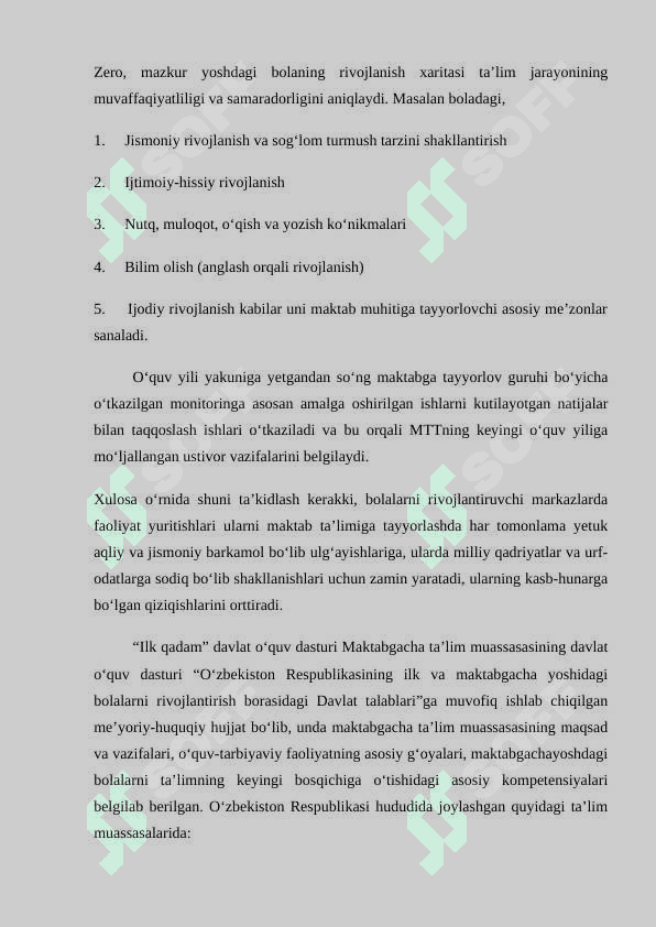 Maktabgacha talim tashkilotining davlat oʻquv dasturi 6