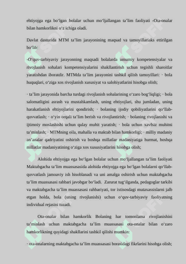 Maktabgacha talim tashkilotining davlat oʻquv dasturi 8