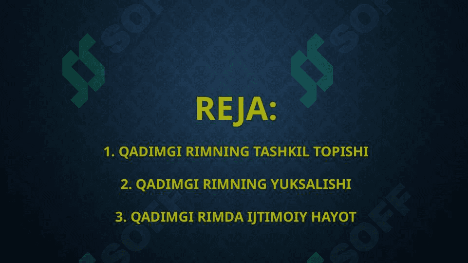 Qadimgi Rim tarixiga kirish 2