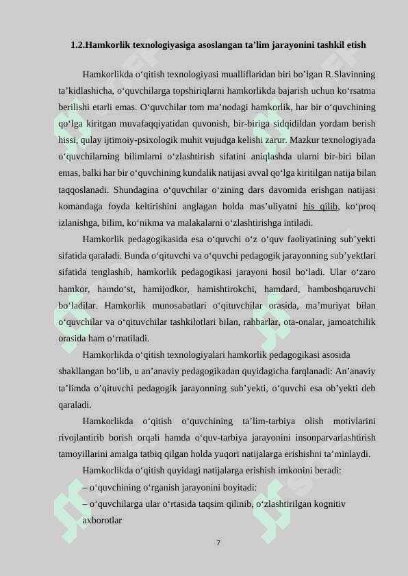 Sinf rahbarining ota onalar bilan hamkorlikdagi faoliyati tashkil etish metodikasi 7
