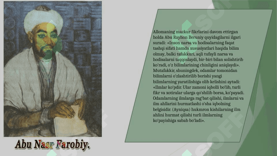 BOSHLANG'ICH TA'LIM FANLARINI O'QITISH JARAYONIDA SHARQ MUTAFAKKIRLARI MEROSIDAN FOYDALANISH 8