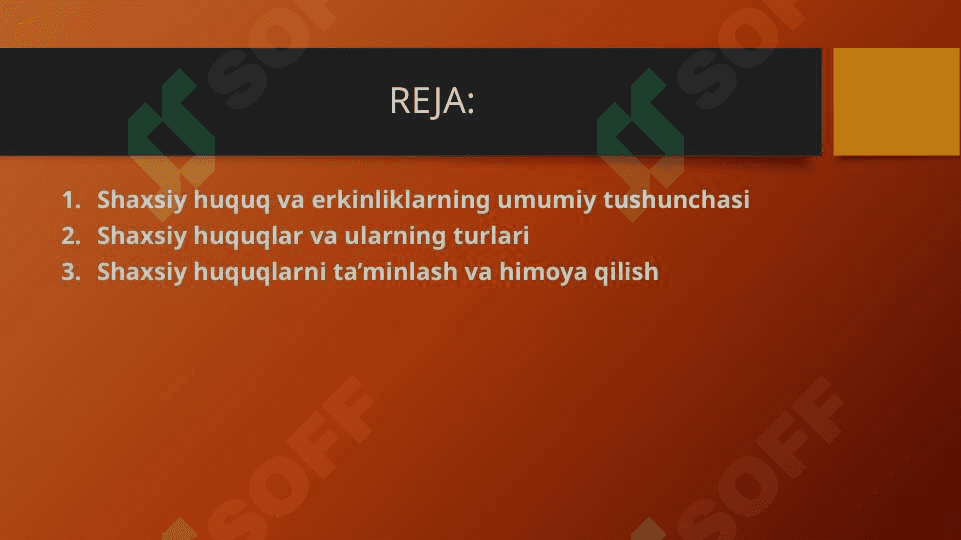 Shaxsiy huquq va erkinliklar 2