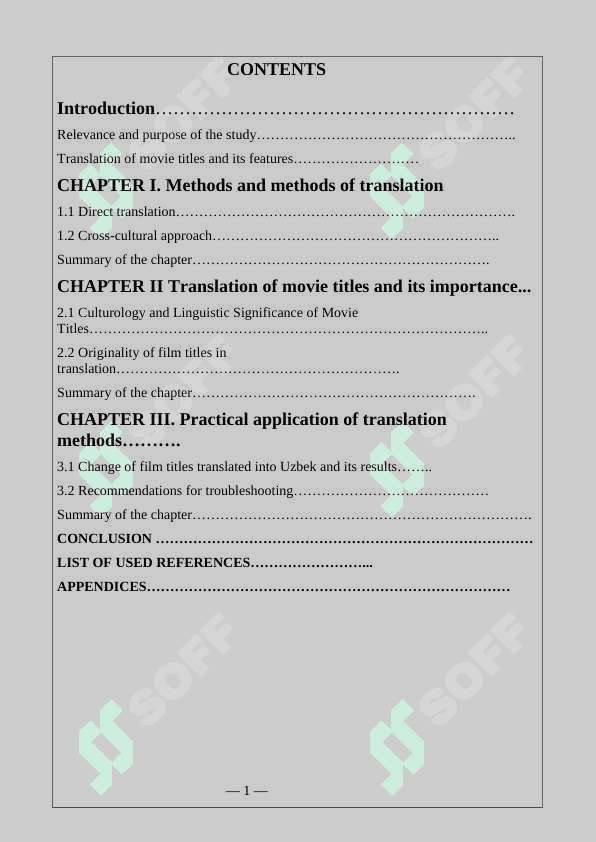 Translation Issues of Film Names (on the material of English - Uzbek translation) 2