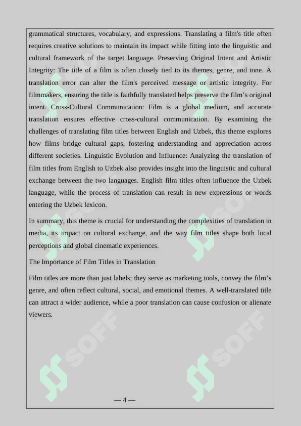 Translation Issues of Film Names (on the material of English - Uzbek translation) 5