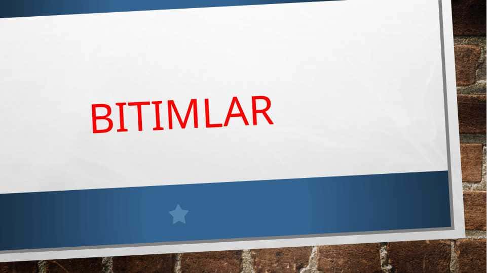 Bitimlar